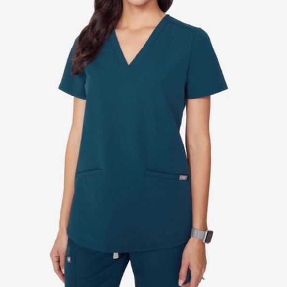 Figs Caribbean Blue scrub top